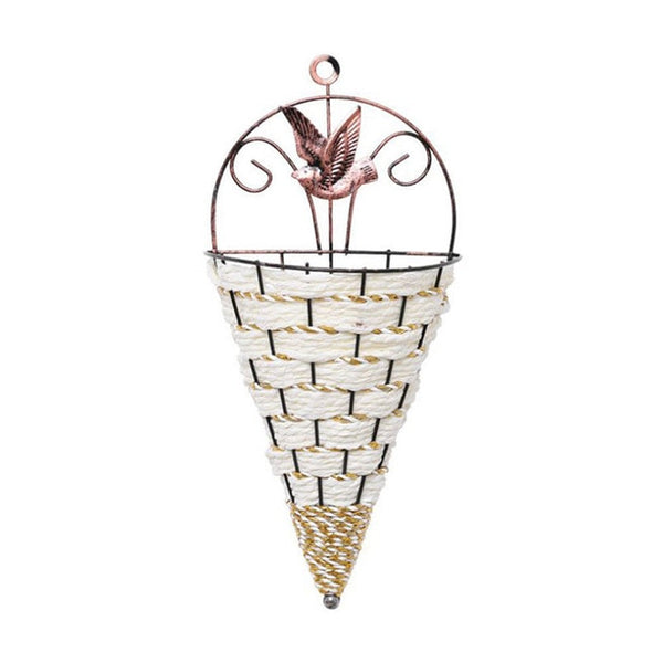 Natural Wicker Flower Basket Wall Vase