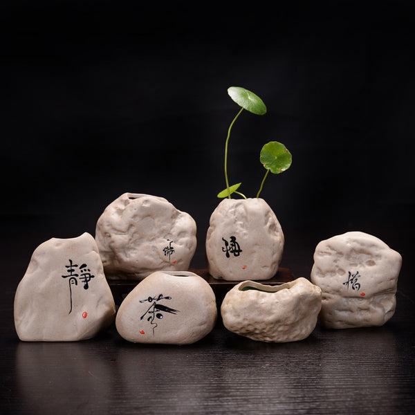 Hand-painted Stoneware Vase