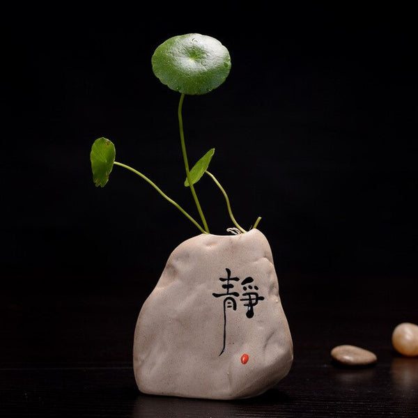 Hand-painted Stoneware Vase