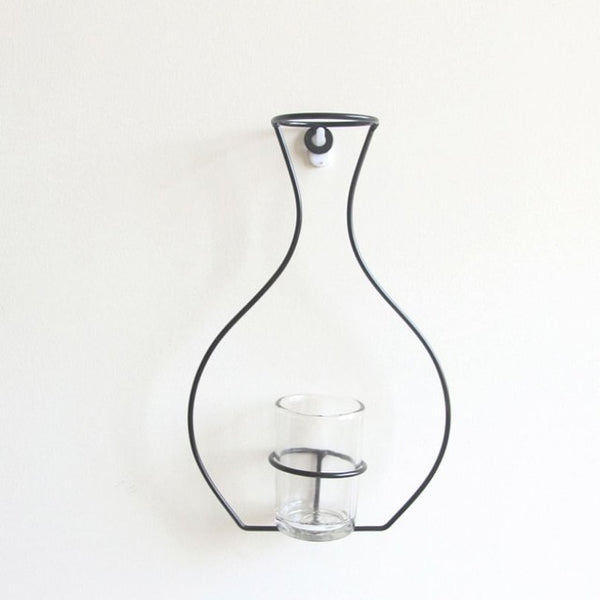 Nordic Style Iron Frame Wall Vase
