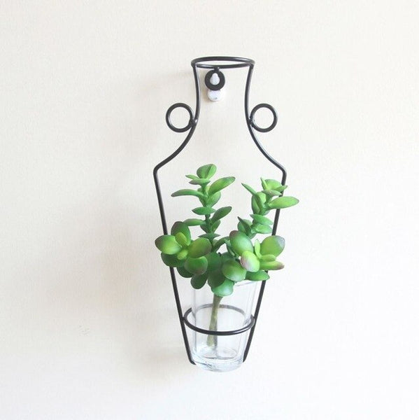 Nordic Style Iron Frame Wall Vase