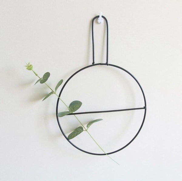 Nordic Style Iron Frame Wall Vase