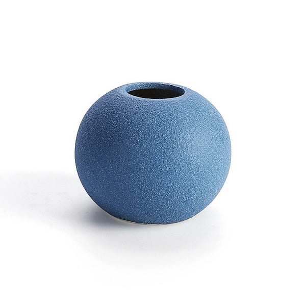 Blue Black Ceramic Vase