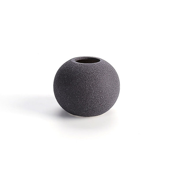 Blue Black Ceramic Vase