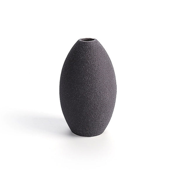 Blue Black Ceramic Vase