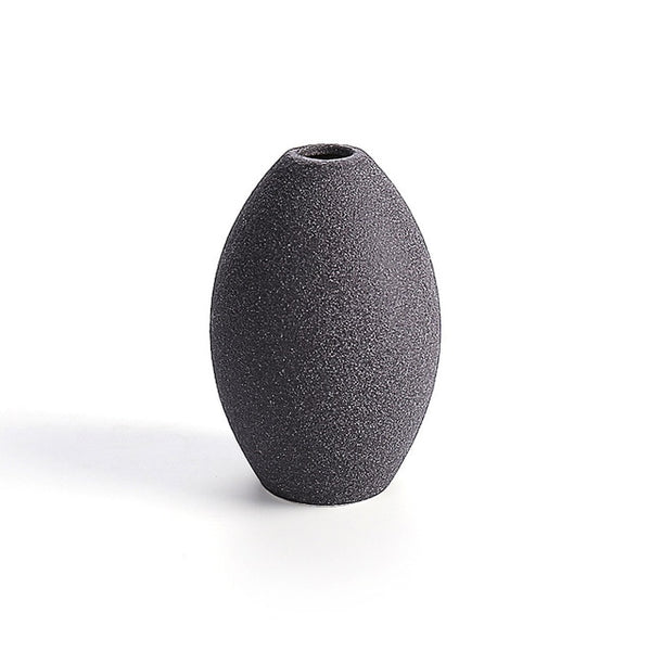 Blue Black Ceramic Vase