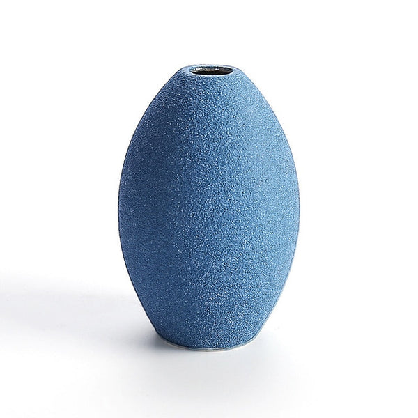 Blue Black Ceramic Vase