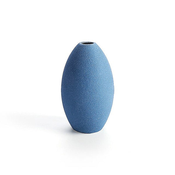Blue Black Ceramic Vase