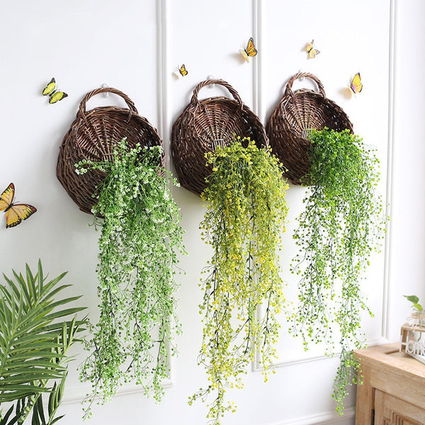 Artificial Silk Flower Wall Hanging Vase