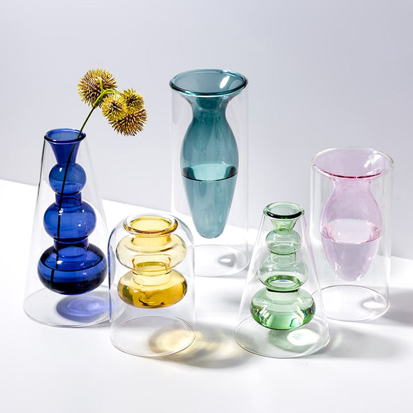 Colourful Glass Transparent Vase