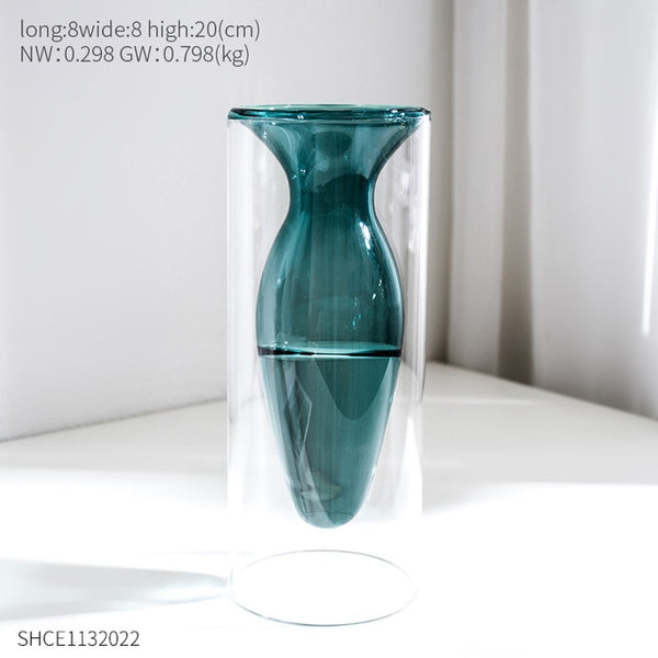 Colourful Glass Transparent Vase