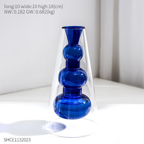 Colourful Glass Transparent Vase