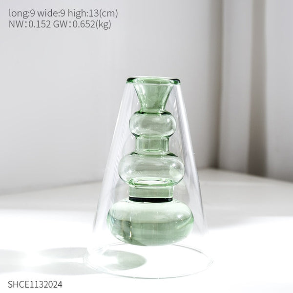 Colourful Glass Transparent Vase