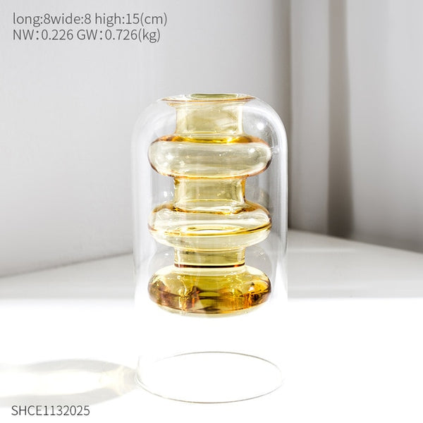 Colourful Glass Transparent Vase