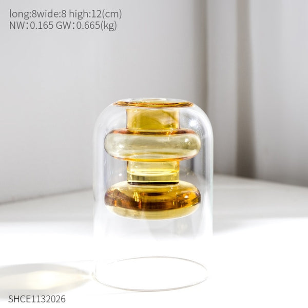 Colourful Glass Transparent Vase