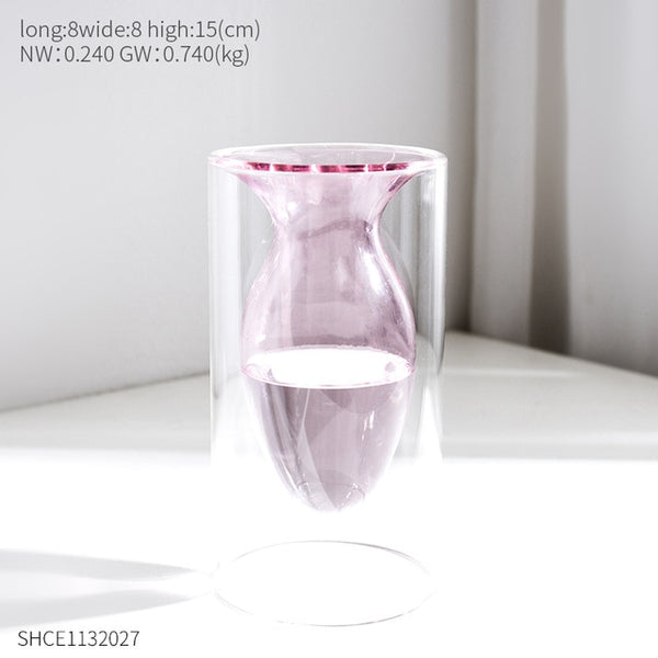Colourful Glass Transparent Vase