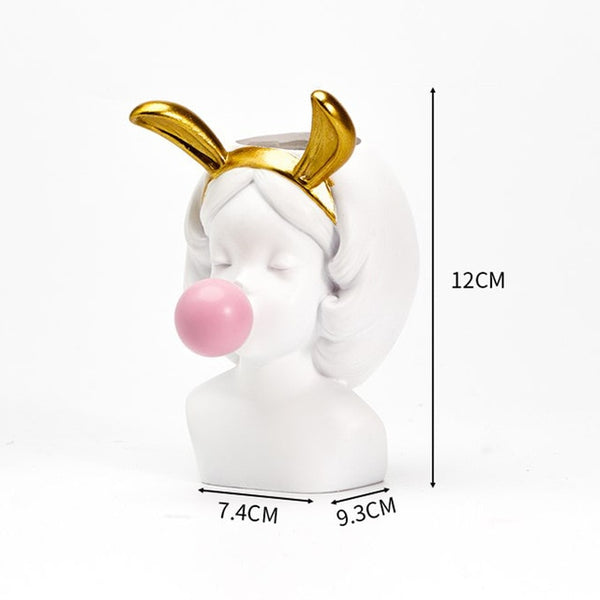 White Resin Vase