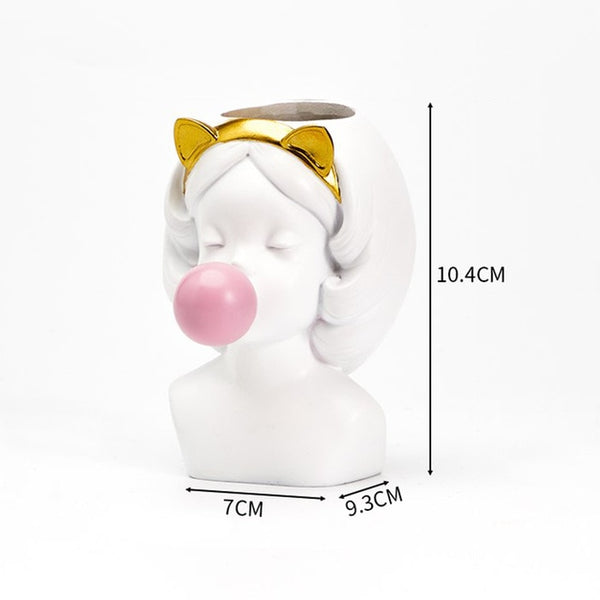 White Resin Vase
