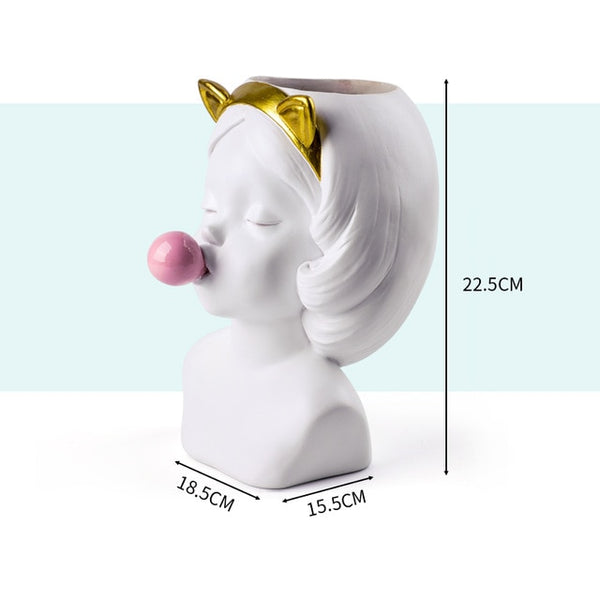 White Resin Vase