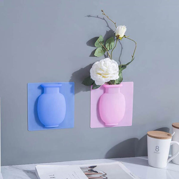 Silicone Sticky Magic Wall Vase