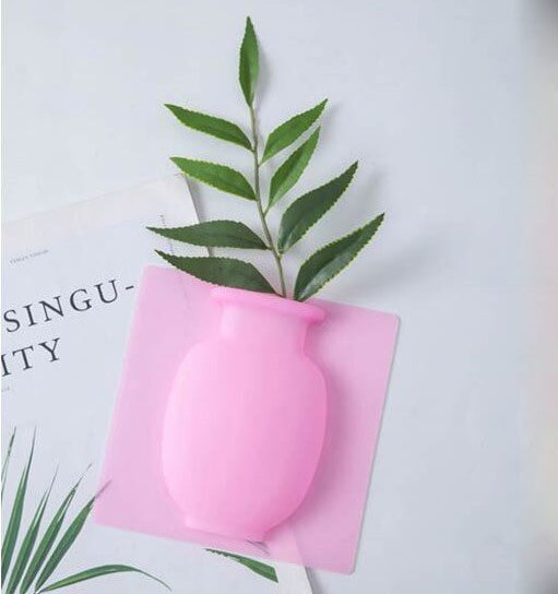 Silicone Sticky Magic Wall Vase